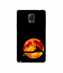 Amazon Brand - Solimo Designer Dark Black Cat 3D Printed Hard Back Case Mobile Cover for Samsung Galaxy Note 4