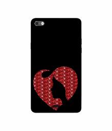 Amazon Brand - Solimo Designer Heart Shape Lady with Glitter 3D Printed Hard Back Case Mobile Cover for Micromax Canvas Sliver 5 Q450