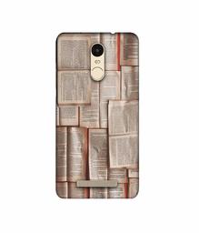 Amazon Brand - Solimo Designer Books Texture 3D Printed Hard Back Case Mobile Cover for Xiaomi Redmi Note 3