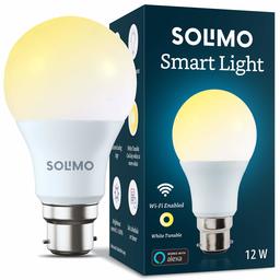 Amazon Brand - Solimo Wi-Fi Smart Light, 12W, B22 Holder, Alexa Enabled (Yellow/Light Yellow/White)