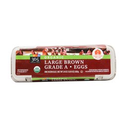 365 Everyday Value, Organic Large Brown Grade A Eggs, 12 ct