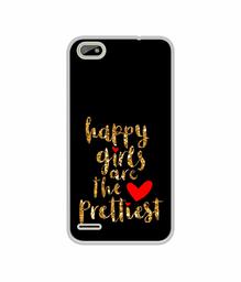 Amazon Brand - Solimo Designer Happy Girls are The Prettiest UV Printed Soft Back Case Mobile Cover for Itel A22 Pro