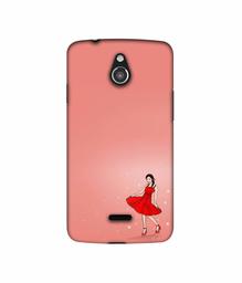 Amazon Brand - Solimo Designer Red Dress Lady 3D Printed Hard Back Case Mobile Cover for InFocus M2