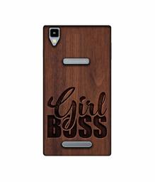 Amazon Brand - Solimo Designer Girl Boss On Wood UV Printed Soft Back Case Mobile Cover for Panasonic Eluga A2