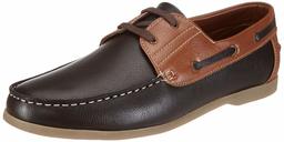 Amazon Brand - Symbol Men's Brown/Tan Boat Shoes-9 UK (43 EU) (10 US) (AZ-SY-442)