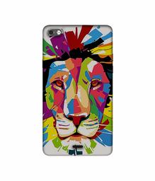 Amazon Brand - Solimo Designer Lion Multicolor Vector 3D Printed Hard Back Case Mobile Cover for Micromax Canvas Sliver 5 Q450