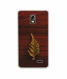 Amazon Brand - Solimo Designer Leaf on Wood UV Printed Soft Back Case Mobile Cover for LYF Water 10