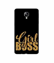 Amazon Brand - Solimo Designer Sparkle Girl Boss 3D Printed Hard Back Case Mobile Cover for OnePlus 3 / OnePlus 3T