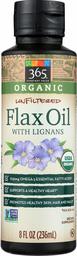 365 Everyday Value, Organic Unfiltered Flax Oil with Lignans, 8 fl oz