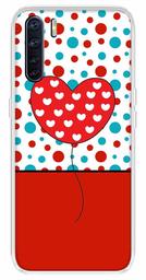 Amazon Brand - Solimo Designer Multicolor Balloon Heart Design Printed Soft Back Case Mobile Cover for Oppo F15