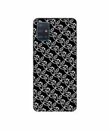 Amazon Brand - Solimo Designer White Pattern 3D Printed Hard Back Case Mobile Cover for Samsung Galaxy A51