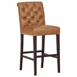 Amazon Brand – Stone & Beam Carson Tufted Leather Kitchen Counter Bar Stool, 45