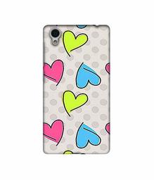 Amazon Brand - Solimo Designer Multicolor Heart 3D Printed Hard Back Case Mobile Cover for Vivo Y51L