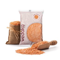 Amazon Brand - Vedaka Premium Red Masoor Dal Split, 500g