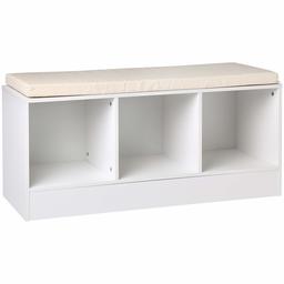 AmazonBasics 3-Cube Storage Bench - White