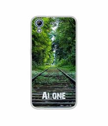 Amazon Brand - Solimo Designer Alone UV Printed Soft Back Case Mobile Cover for HTC Desire 626/HTC Desire 628