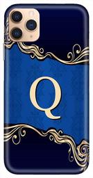 Amazon Brand - Solimo Designer Blue Pattern Alphabet-Q 3D Printed Hard Back Case Mobile Cover for Apple iPhone 11 Pro Max