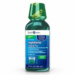 Basic Care Nighttime Cold & Flu Original Flavor, 12 Fl. Oz