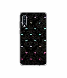 Amazon Brand - Solimo Designer Heart Texture UV Printed Soft Back Case Mobile Cover for Samsung Galaxy A70