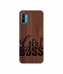 Amazon Brand - Solimo Designer Girl Boss On Wood 3D Printed Hard Back Case Mobile Cover for Realme C3