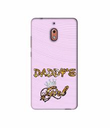 Amazon Brand - Solimo Designer Daddy's Girl in Glitter Pattern 3D Printed Hard Back Case Mobile Cover for Nokia 2.1