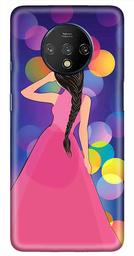 Amazon Brand - Solimo Designer Girl Design 3D Printed Hard Back Case Mobile Cover for OnePlus 7T