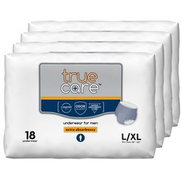 True Care, biancheria intima da uomo extra assorbente per incontinenza, L