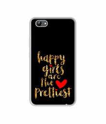 Amazon Brand - Solimo Designer Happy Girls are The Prettiest UV Printed Soft Back Case Mobile Cover for Vivo Y71