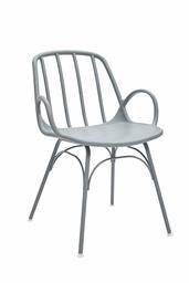 Rivet Nova Modern Slotted-Back Plastic Dining Chair, 32