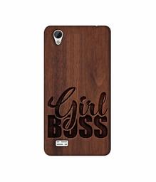 Amazon Brand - Solimo Designer Girl Boss On Wood 3D Printed Hard Back Case Mobile Cover for Vivo Y31