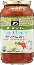 365 EVERYDAY VALUE Organic Four Cheese Pasta Sauce, 25 OZ