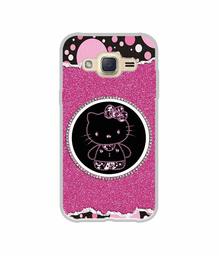 Amazon Brand - Solimo Designer Kitty with Glitter UV Printed Soft Back Case Mobile Cover for Samsung Galaxy J2