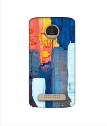 Amazon Brand - Solimo Designer Canvas with Blue Paint 3D Printed Hard Back Case Mobile Cover for Motorola Moto Z Play