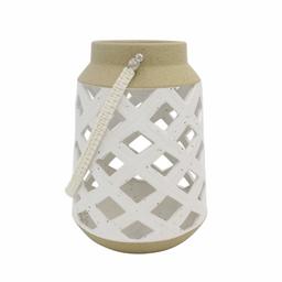 Amazon Brand – Stone & Beam Modern Decorative Stoneware Container with Strap, 8.66