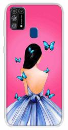 Amazon Brand - Solimo Designer Multicolor Girl Butterfly Design Printed Soft Back Case Mobile Cover for Samsung Galaxy M31