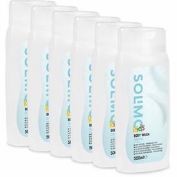 Marca Amazon - Solimo gel de banho para crianças - Peles sensíveis - Pack de 6 (500 ml x 6)