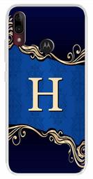 Amazon Brand - Solimo Designer Multicolor Blue Pattern Alphabet-H Printed Soft Back Case Mobile Cover for Motorola Moto E6s / Motorola Moto E6 Plus