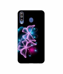 Amazon Brand - Solimo Designer Butterflies Neon Light 3D Printed Hard Back Case Mobile Cover for Samsung Galaxy M30