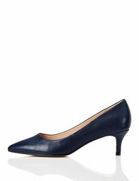 find. Connie Leather Closed Toe Heels, Blue (Navy), 5 UK