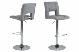 Amazon Brand - Movian Sarnen - Juego de 2 taburetes de bar, 52 x 41,5 x 115 cm, gris