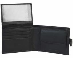 Eono by Amazon Portefeuille RFID pour Homme avec Rabat - Carte de crédit avec Poche à Monnaie et Porte-Carte d'identité (Noir)