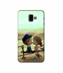 Amazon Brand - Solimo Designer Love Couples Pattern 3D Printed Hard Back Case Mobile Cover for Samsung Galaxy J6 Plus