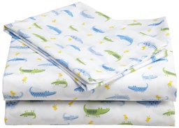 Pinzon Kids Printed Alligator Twin Sheet Set