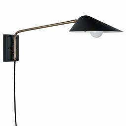 Amazon Brand – Rivet Mid-Century Swiveling Long Arms, Pivoting Head, Plug-In, Hardwire or 2-in-1 Option Wall Sconce with Bulb, 11