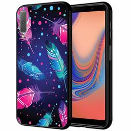 Amazon Brand - Solimo Designer Feather Printed Hard Back Case Mobile Cover for Samsung Galaxy A7 (2018) (D235)