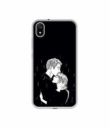 Amazon Brand - Solimo Designer Couples Standing in Rain UV Printed Soft Back Case Mobile Cover for Mi Redmi 7A