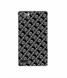 Amazon Brand - Solimo Designer White Pattern 3D Printed Hard Back Case Mobile Cover for Oppo Neo 7