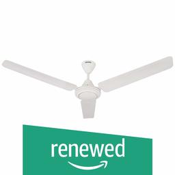 (Renewed) Amazon Brand - Solimo Swirl 1200mm Ceiling Fan (White)