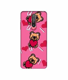 Amazon Brand - Solimo Designer Heart Holding Bear 3D Printed Hard Back Case Mobile Cover for Poco X2 / Mi Redmi K30