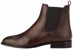 find. Leather Botas Chelsea, Rojo Plum, 39 EU